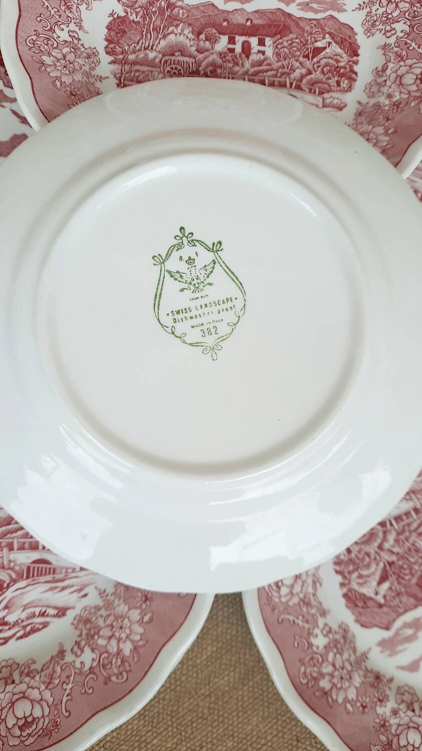Swiss Landscape dessert plate