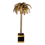 181 cm "jansen" style floor lamp in the shape of a palm tree in gold metal