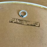 Vintage Belgian white round mirror