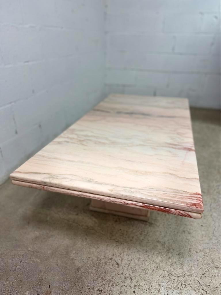Vintage pink marble coffee table / coffee table