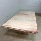 Vintage pink marble coffee table / coffee table
