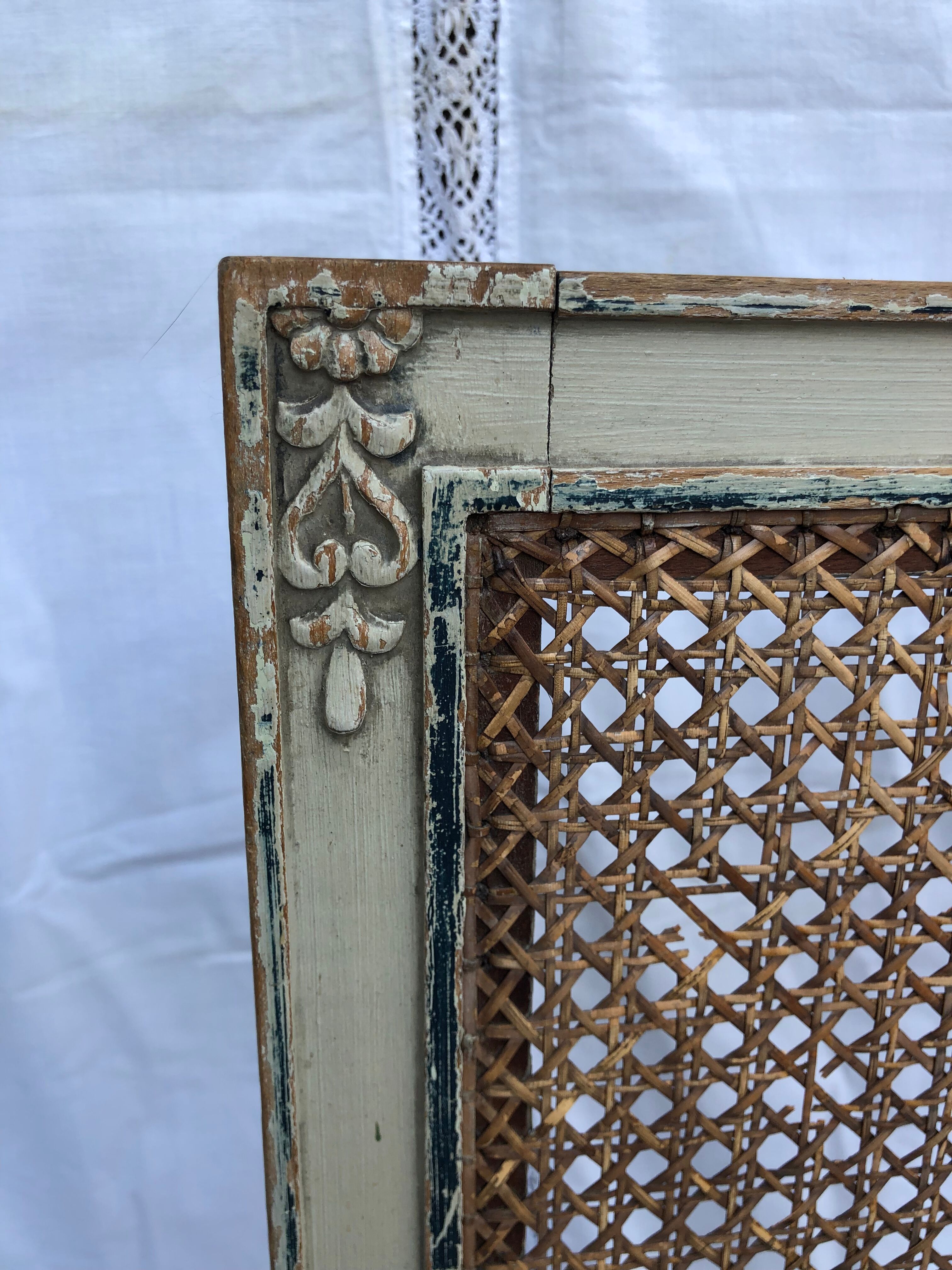 Antique canned chair