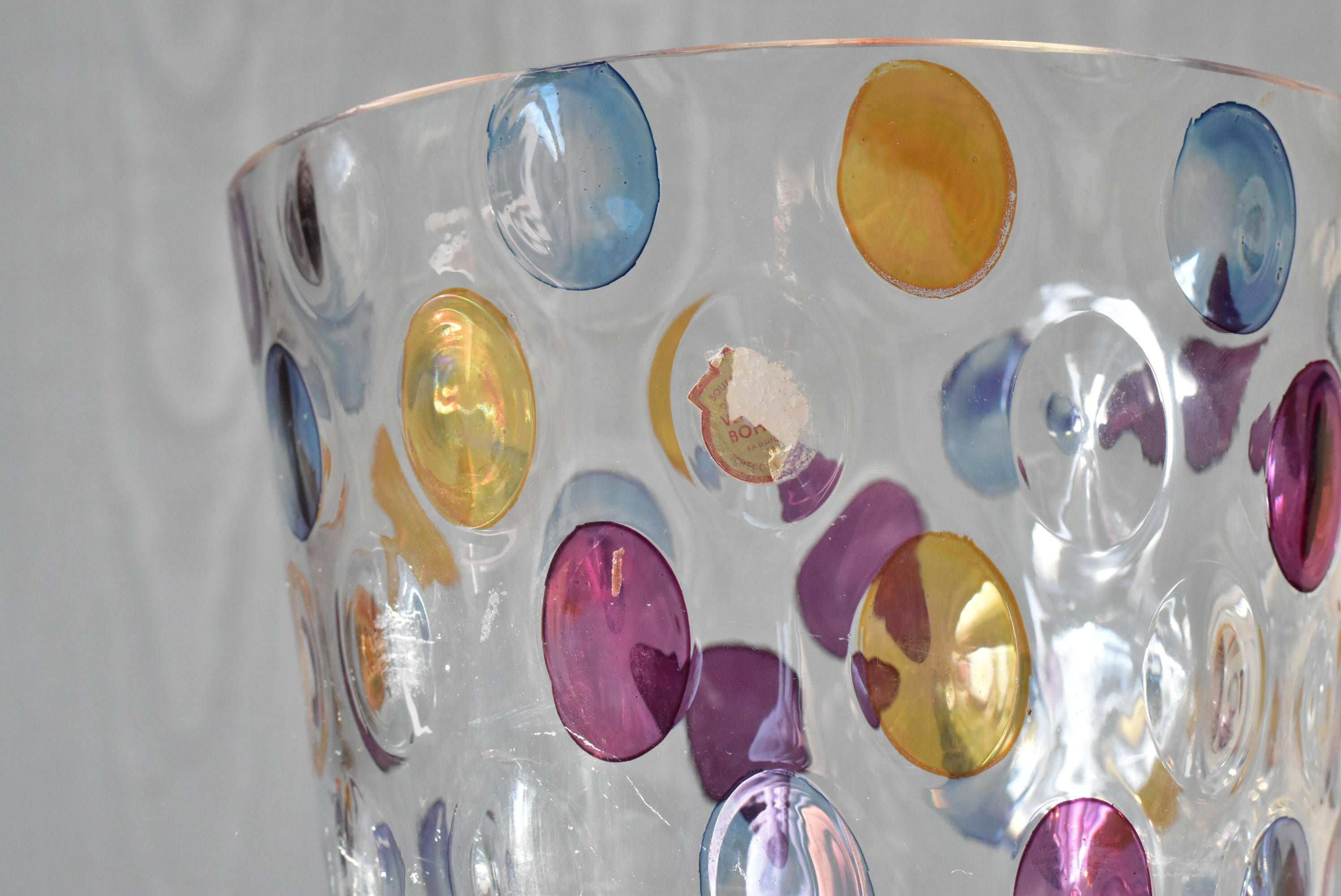 Nemo Max vase Kannegiesser Borske Sklo Czech blown glass 26 cm