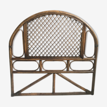 Vintage rattan headboard for 1-person bed