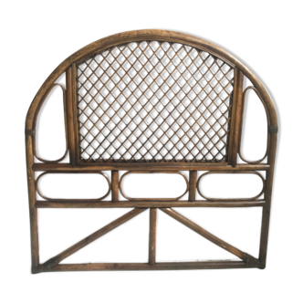 Vintage rattan headboard for 1-person bed