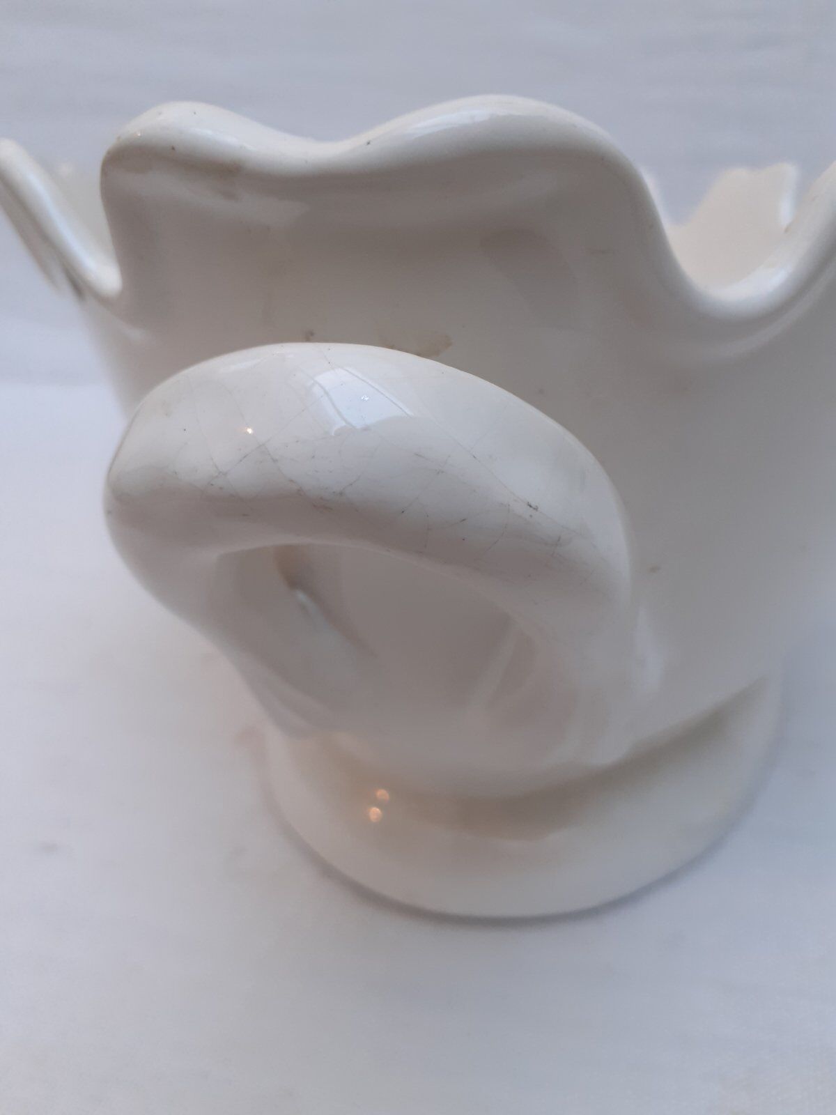 White earthenware glass cooler