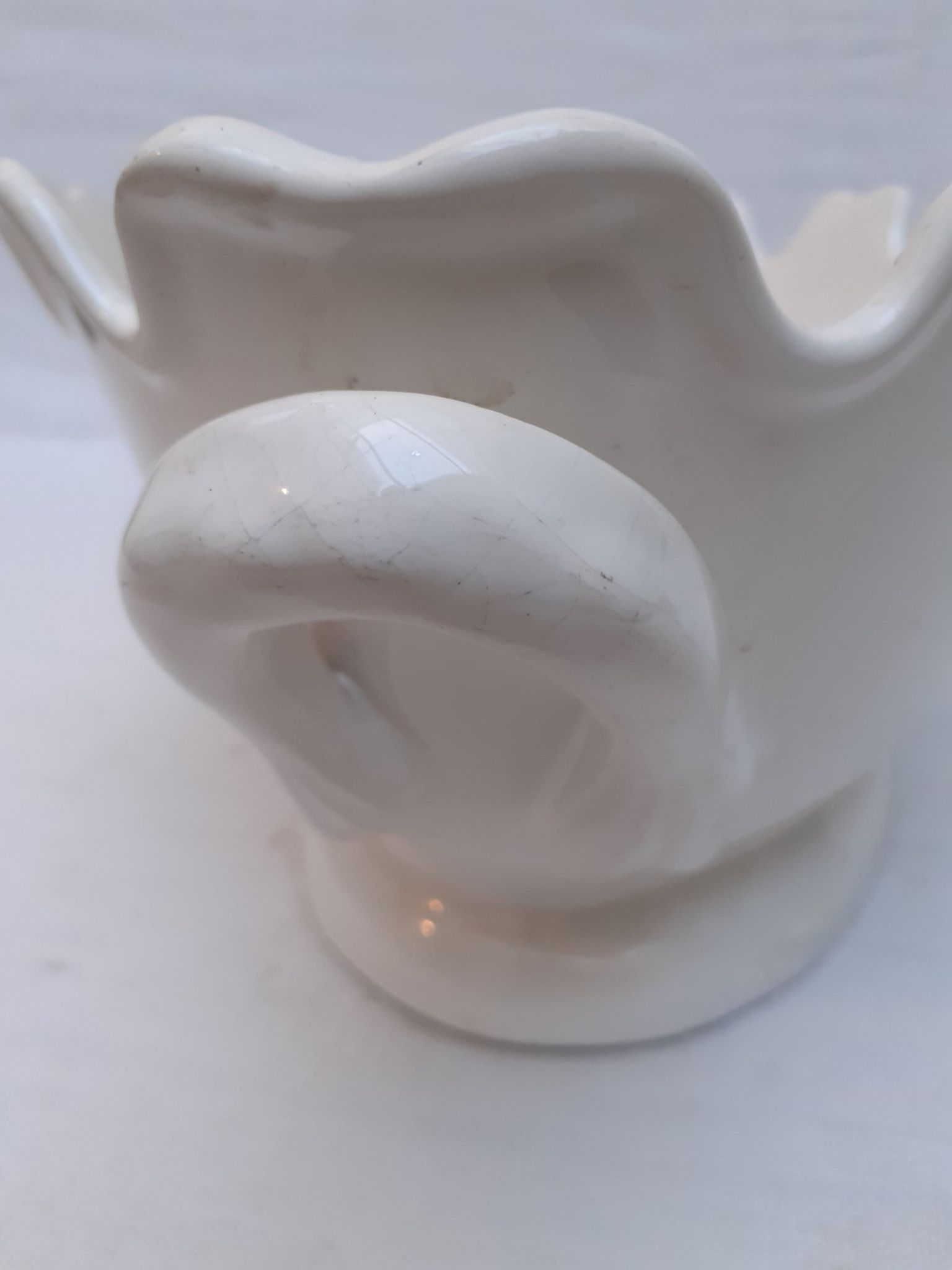 White earthenware glass cooler