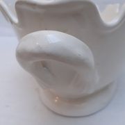 White earthenware glass cooler