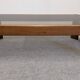 Modernist coffee table in elm and smoked glass, Italy circa 1970.