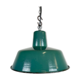 Industrial Green Enamel Pendant Lamp, 1960s