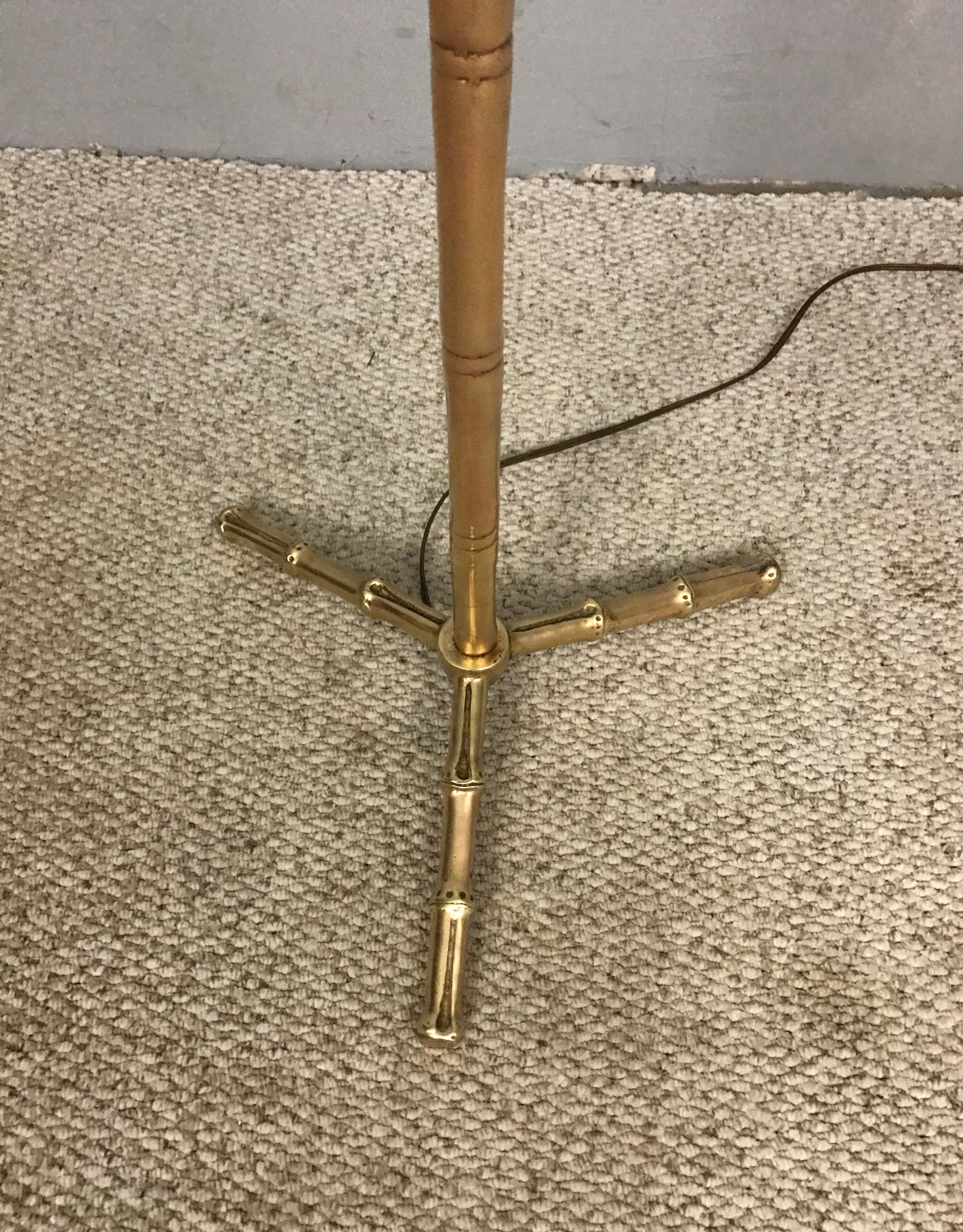 Floor lamp in brass 1960