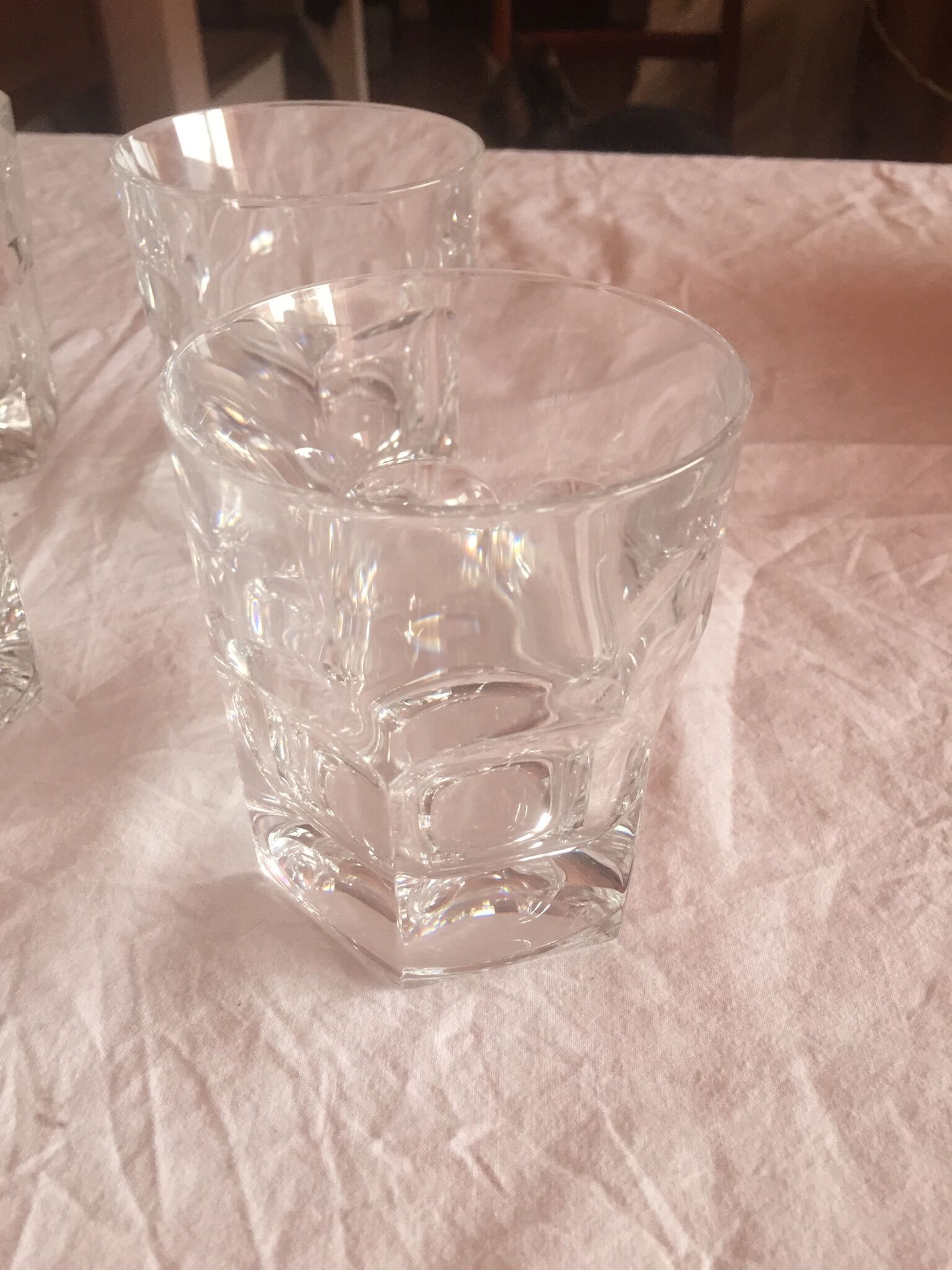 Lot of 6 crystal whiskey glasses