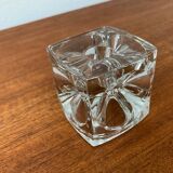 German glass cube ice candle holder by Peill & Putzler, 1970s.