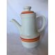 Vintage orange and red coffee set saint amand bahia coffee pot cups saucer