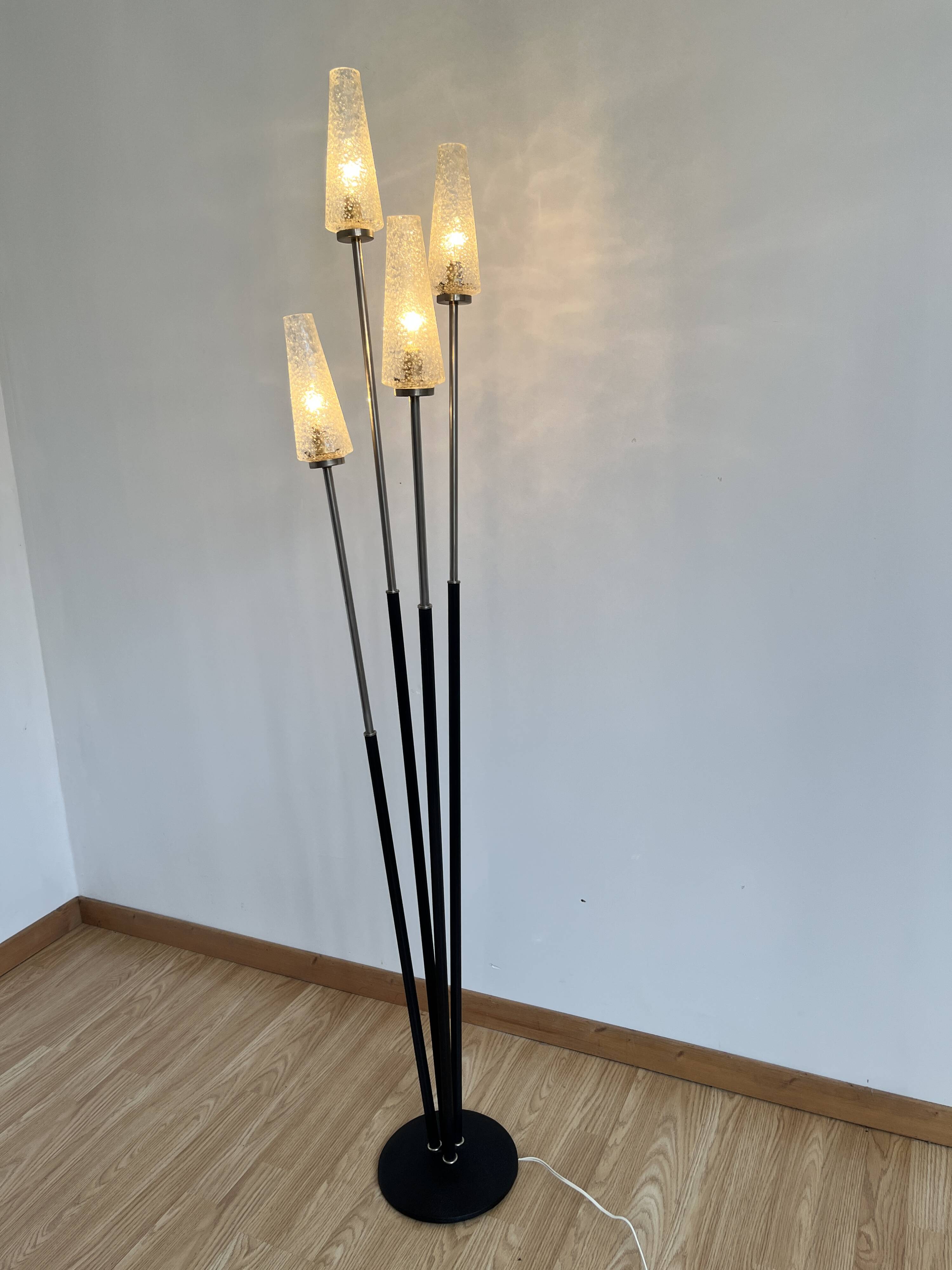 Lampadaire 4 feux design italien vers 1950