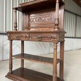 Neo Renaissance sideboard, France chateau Renaissance style Louis XIII carved oak 1880