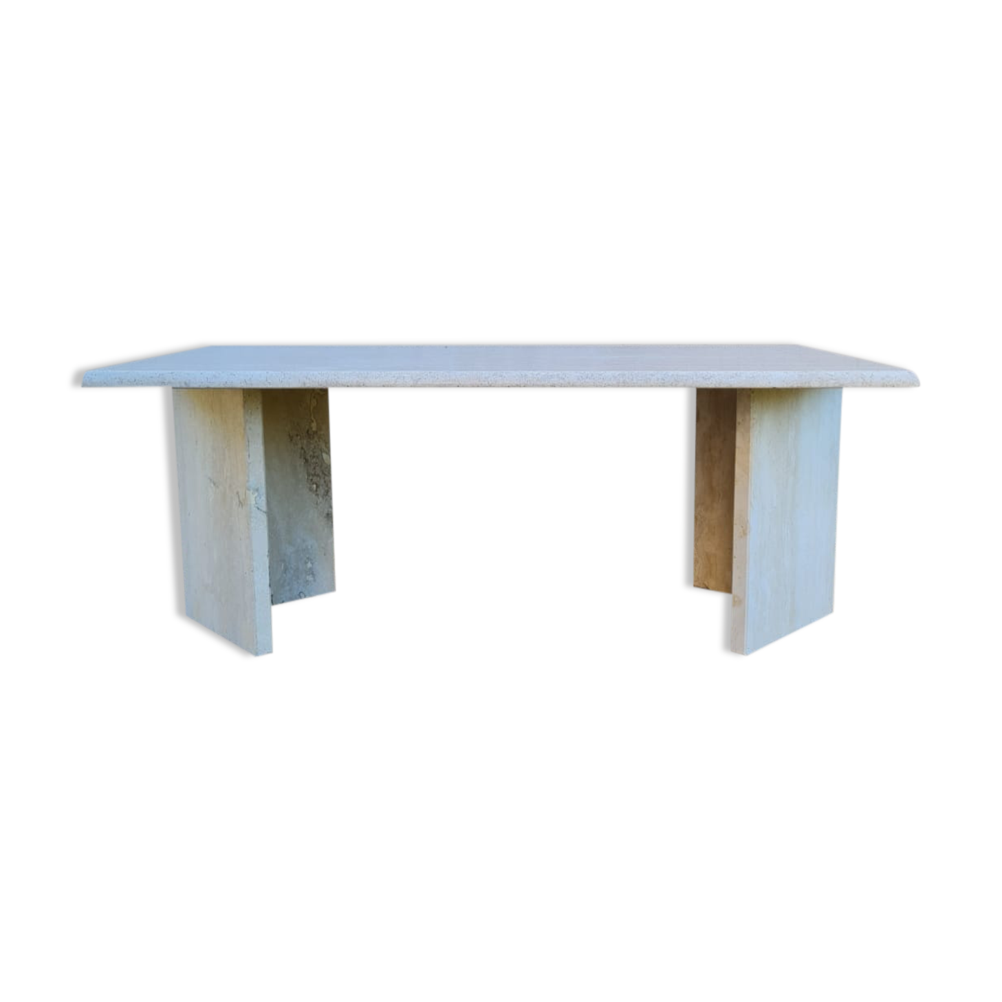 Travertine coffee table
