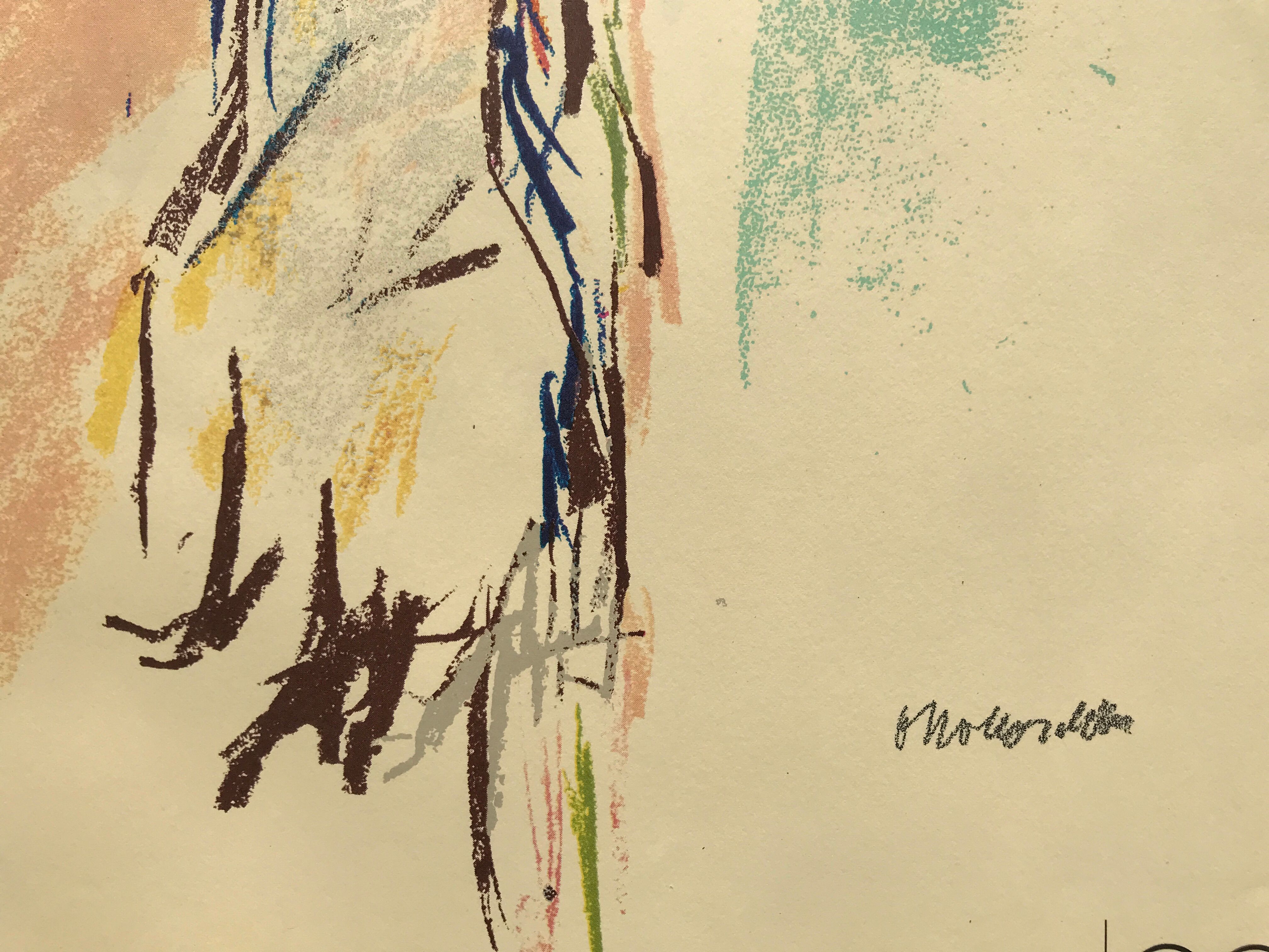 Kokoschka oskar (1886-1980) olympische spiele munchen, 1972. original poster