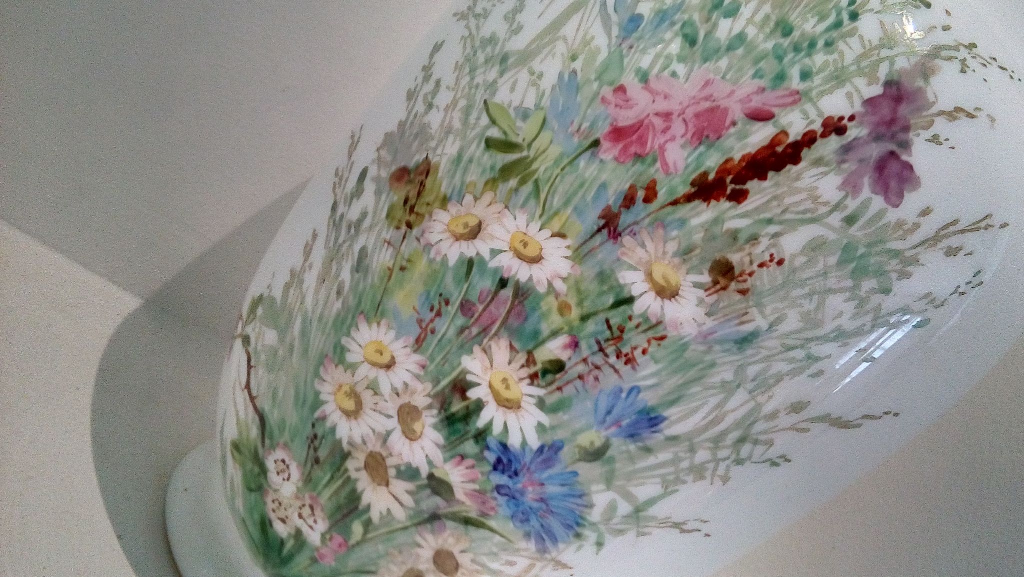 White opaline vase
