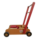 Walking trolley with wooden toy tray