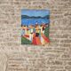 Oil painting - Colourful view of the rooftops of the village of Saint-Tropez