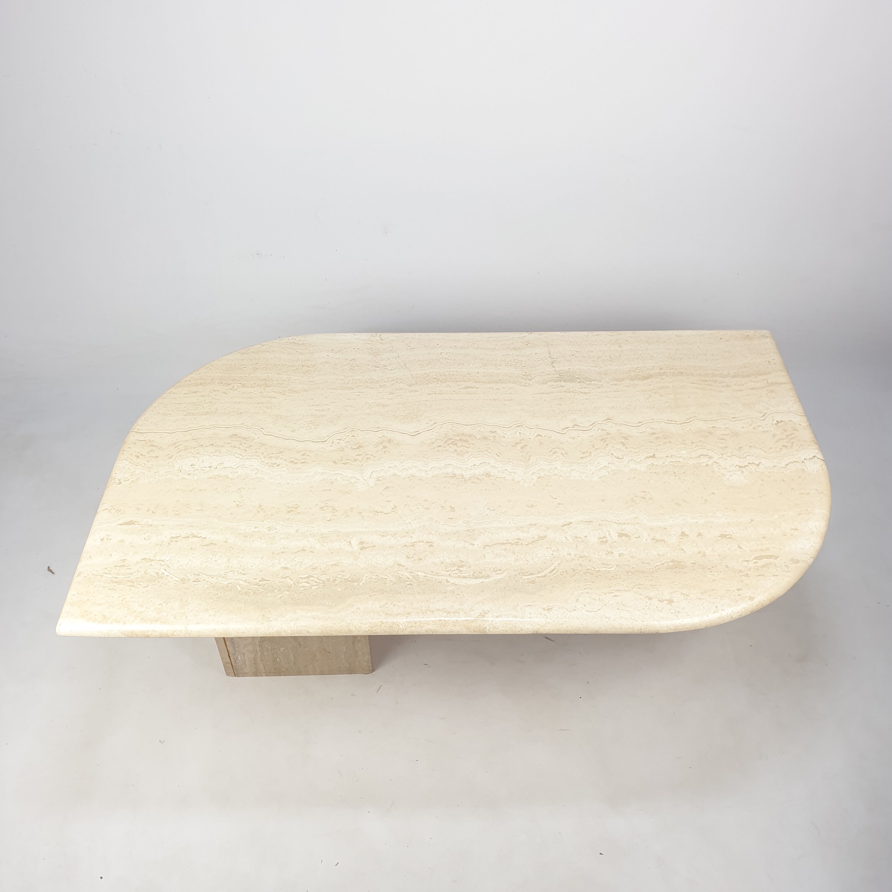 Mid-Century Italian Travertine Coffee Table, 1980s