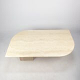 Mid-Century Italian Travertine Coffee Table, 1980s