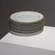 Set of 10 porcelain dessert plates, christofle, 1960s