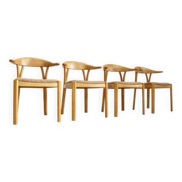 Chaises de salle à manger danoises vintage des années 1960, ensemble de 4.