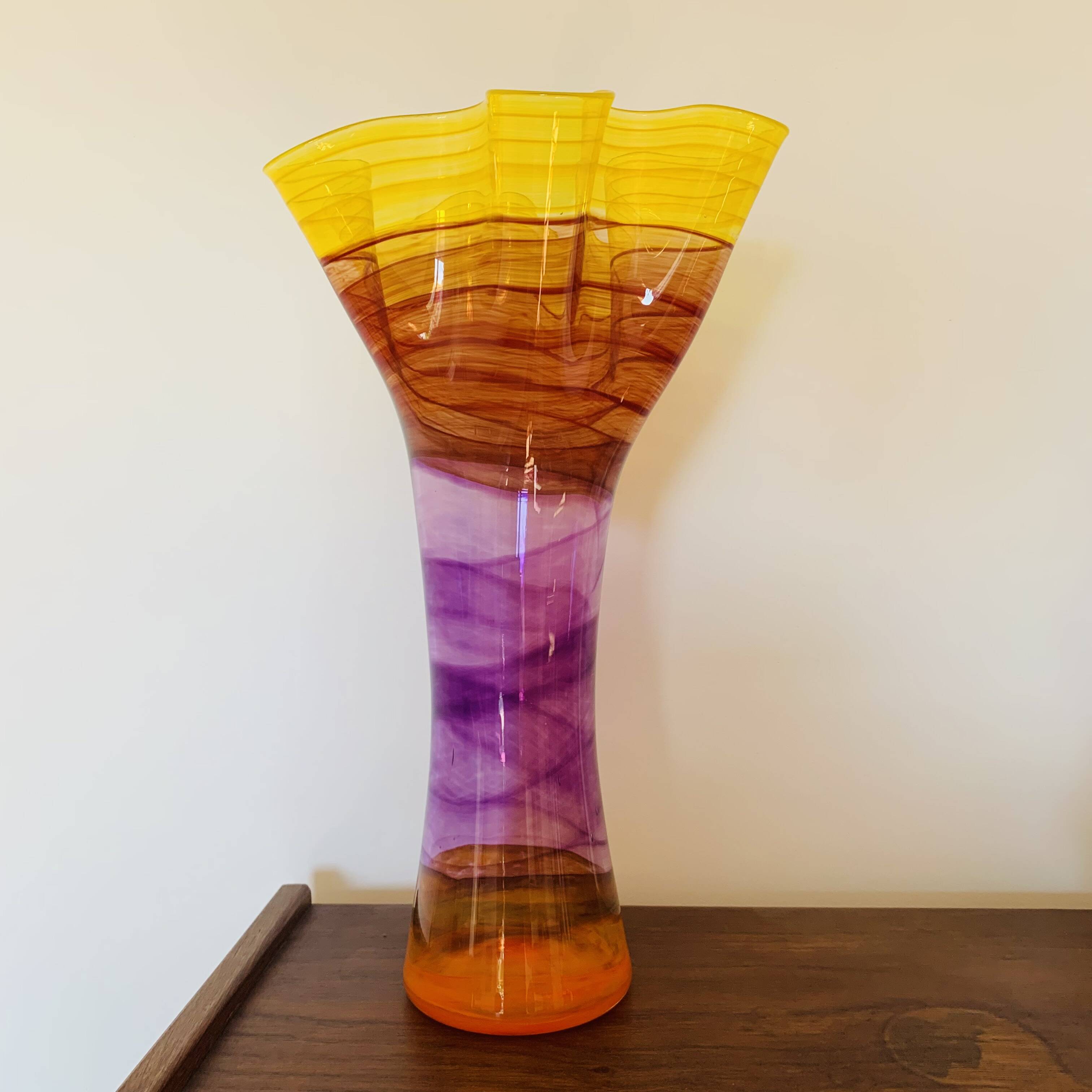 Vintage vase from Locronan glassworks