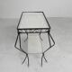 Table d'appoint vintage sculpturale en acier (style Mategot), années 1950