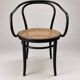 Thonet armchair in bent wood and caning – Czechoslovakia