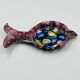 Vintage Fish Bowl Enamel on Copper Modernist 70s