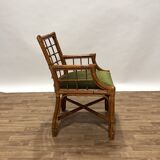Set of 4 varnished wicker chairs by Roche Bobois from the 1970s.