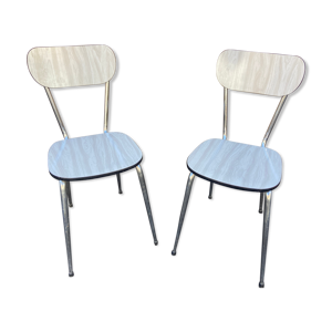 paire de chaises en formica vintage 1960