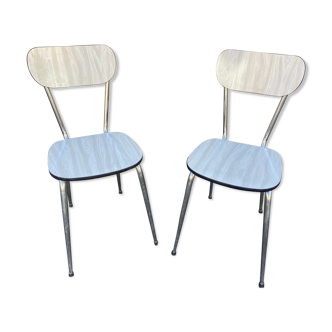 Pair of chairs in vintage formica 1960