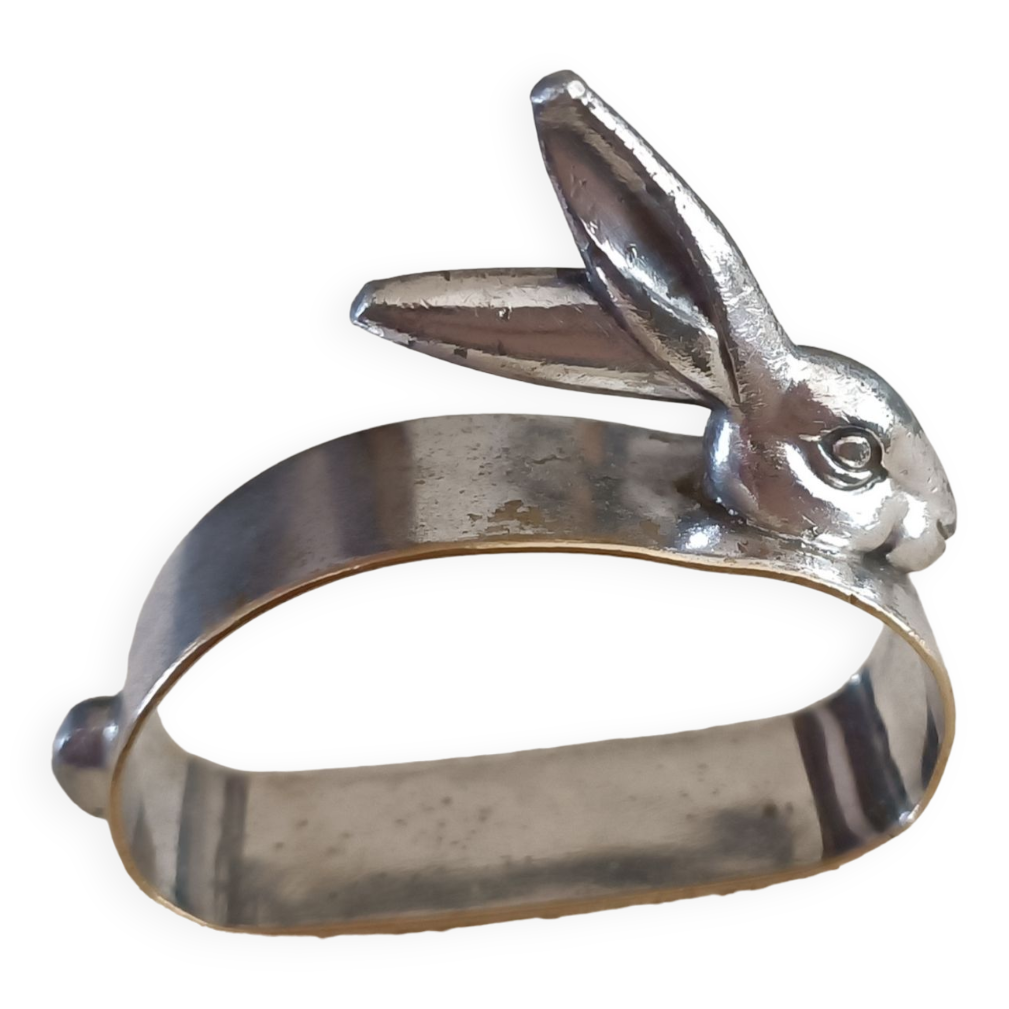 Silver metal napkin ring