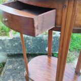 Old Louis XVI style bedside table marble top