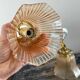 Pair of vintage sconces in electrified gold chiseled glass