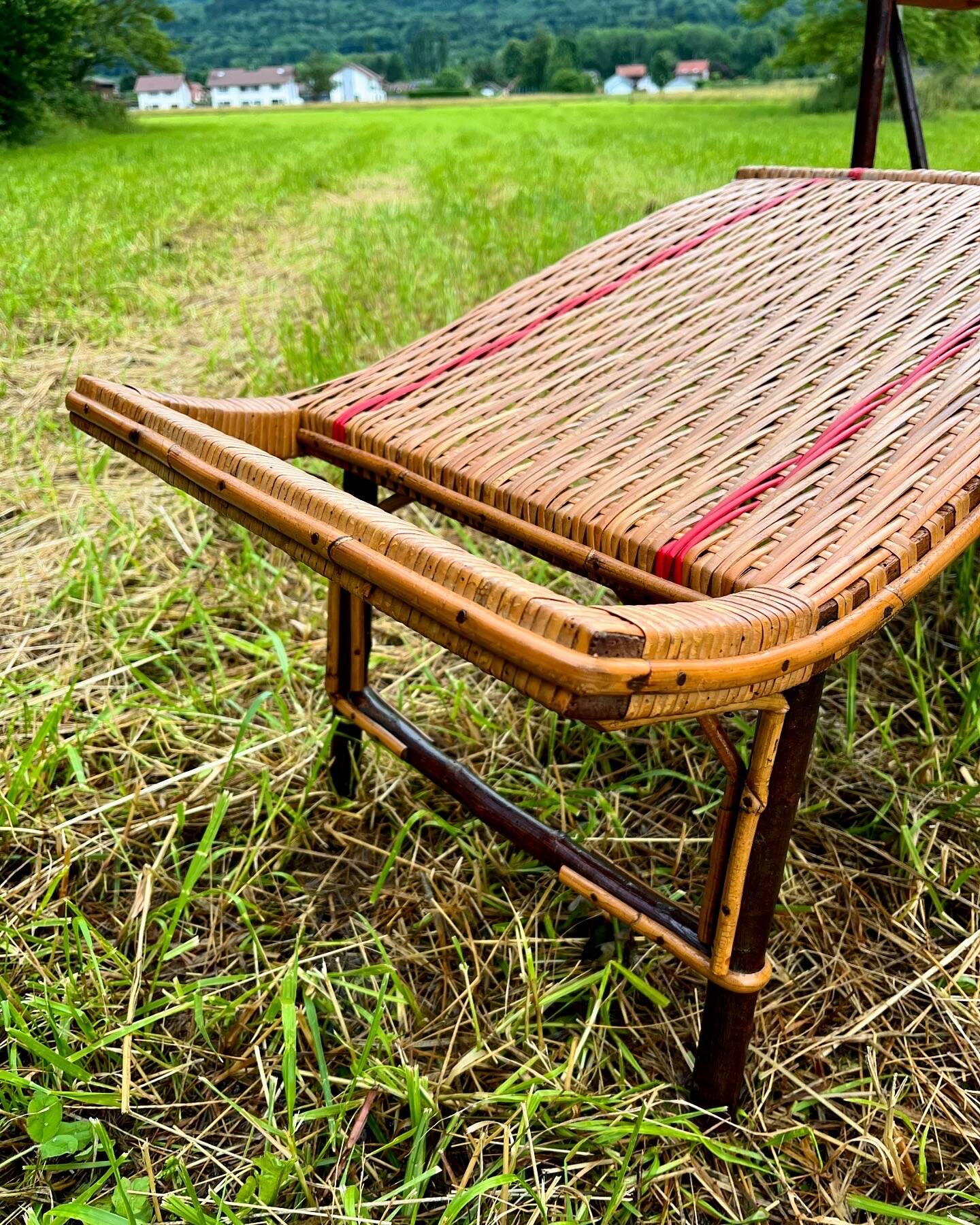 Rattan lounge chair from the 1950s
