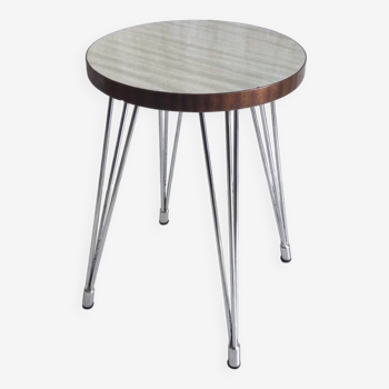 Tabouret SIF en formica et pieds Eiffel - années 60