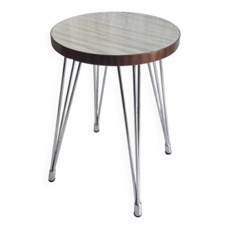 Tabouret SIF en formica et pieds Eiffel - années 60