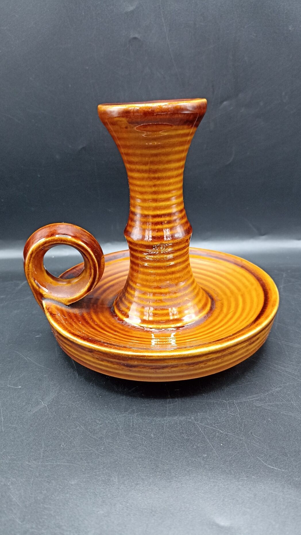 Ceramic candle holder of Saint-Clément - 70s