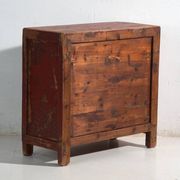 Antique pine sideboard with original red paint – China, circa 1920
