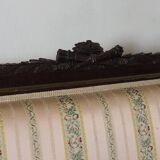 Antique French Empire Style Sofa and Chairs: Pink Satin Furniture Set