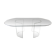 Vintage Sica Italy dining table in tempered glass