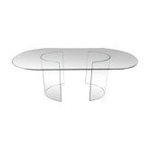 Vintage Sica Italy dining table in tempered glass
