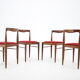 1970s Set of 4 Minimalist Dining Chairs by Drevotvar, Czechoslovakia