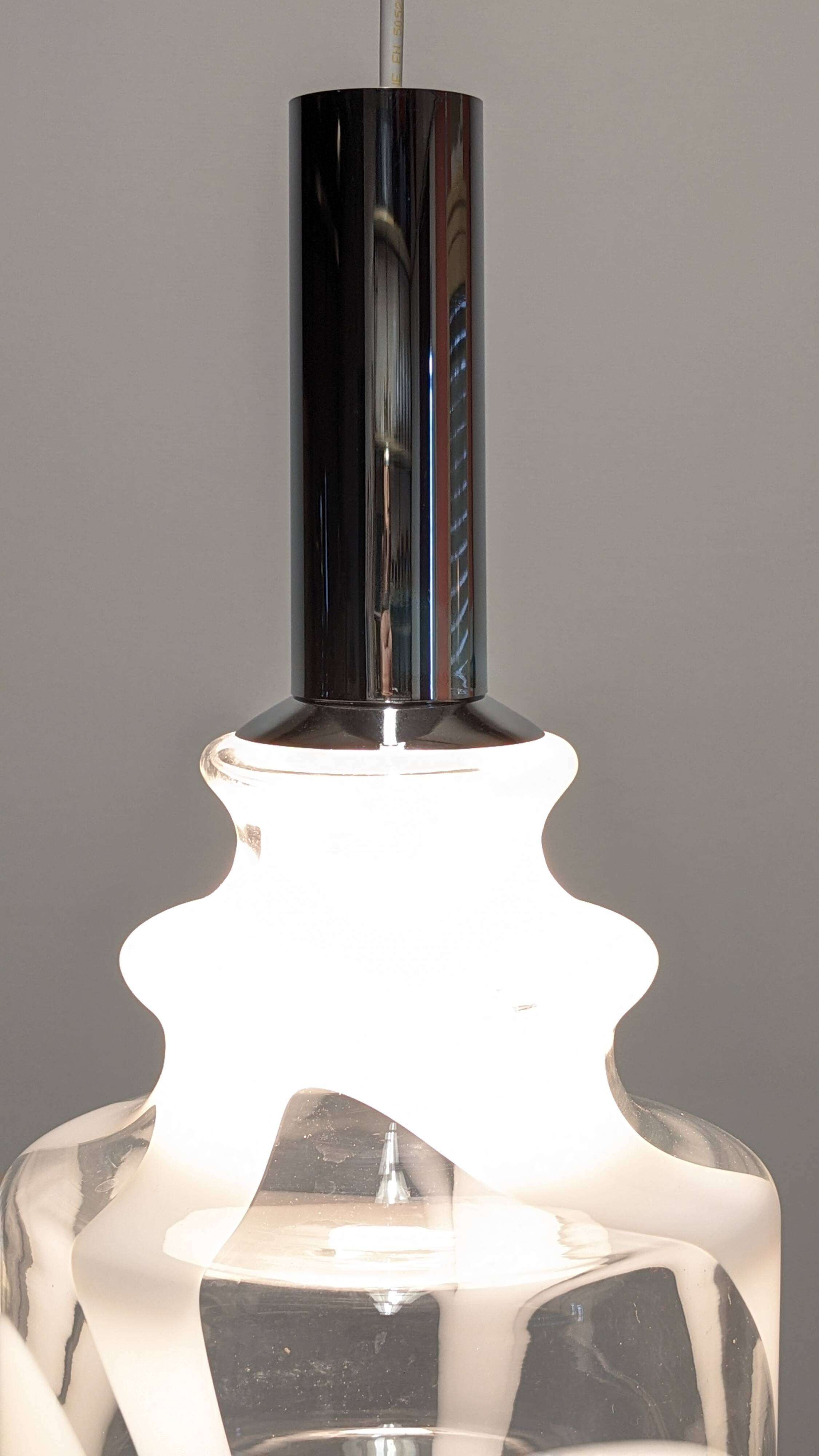 Suspension italienne en verre Murano, années 60-70