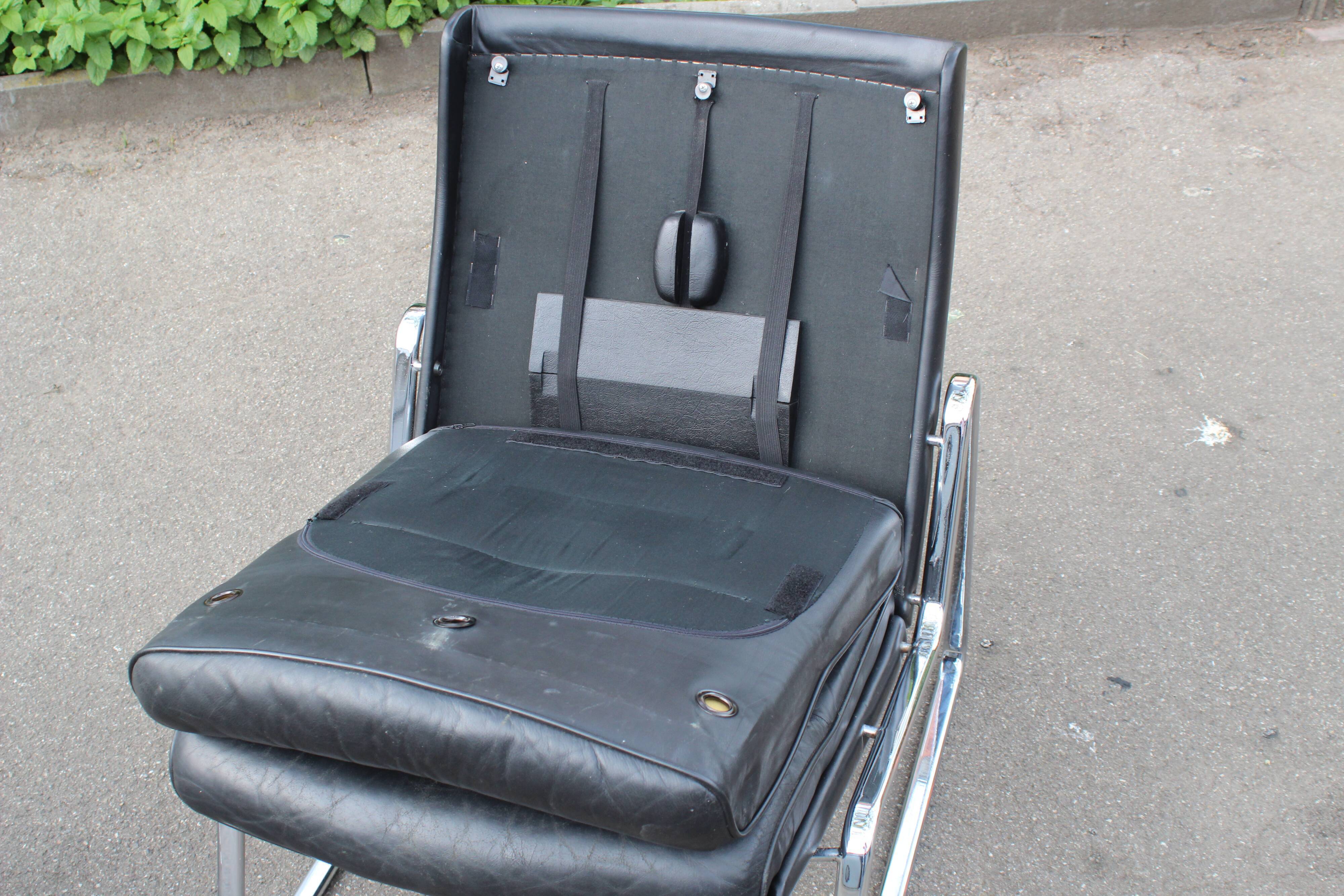 Paire de fauteuils Lange Drabert en cuir 1970